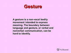 Definition of a gesture