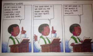 cartoon on giving to church 