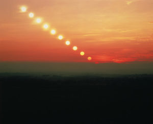 time lapse image of the sun