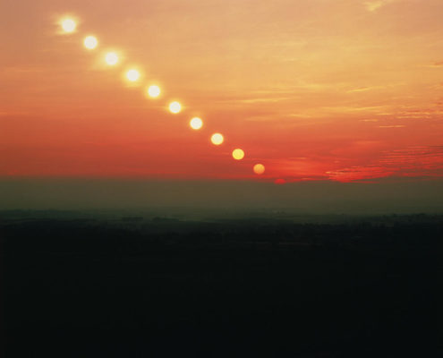 time lapse image of the sun