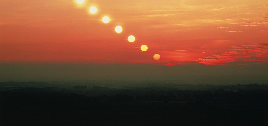 time lapse image of the sun