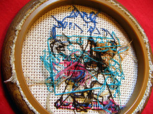 messy needlepoint 